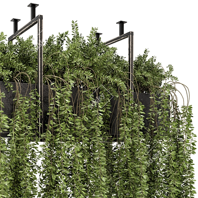 Metal Box Hanging Plants Set 303 3D model image 5