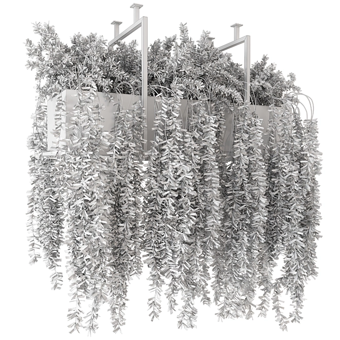 Metal Box Hanging Plants Set 303 3D model image 6