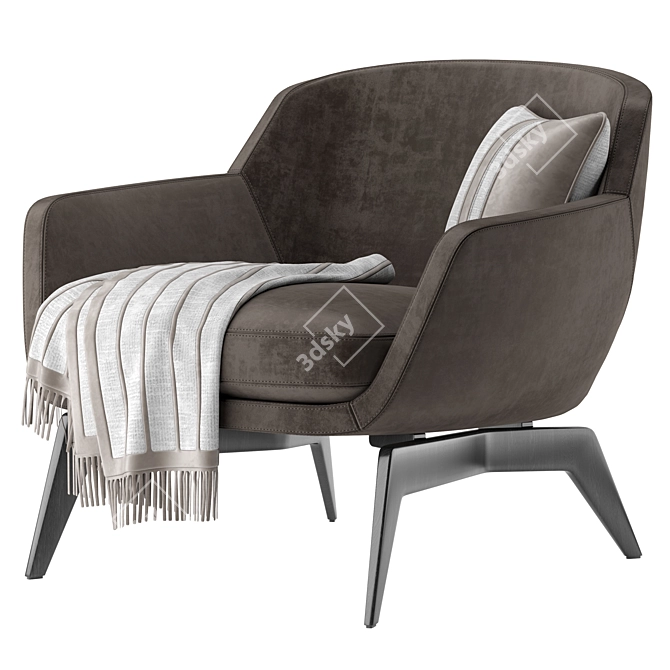 Modern Belt Armchair from Minotti 2021 Collection 3D model image 2