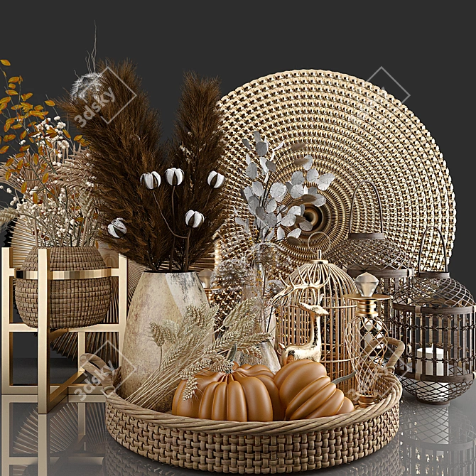 Modern Decorative Set 005 3D model image 1