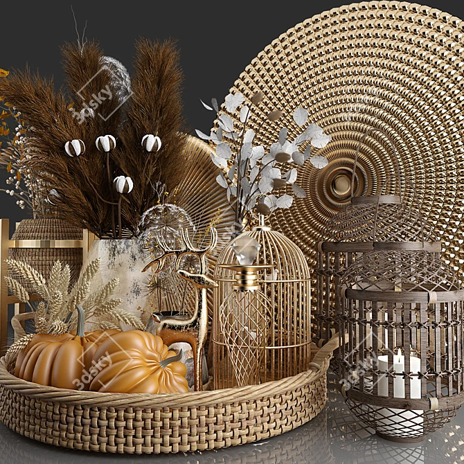 Modern Decorative Set 005 3D model image 2