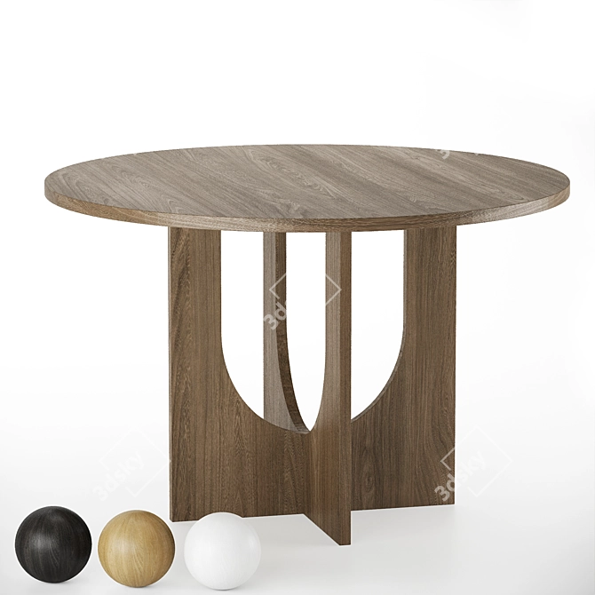 Lulu Arch Oak Dining Table 3D model image 3