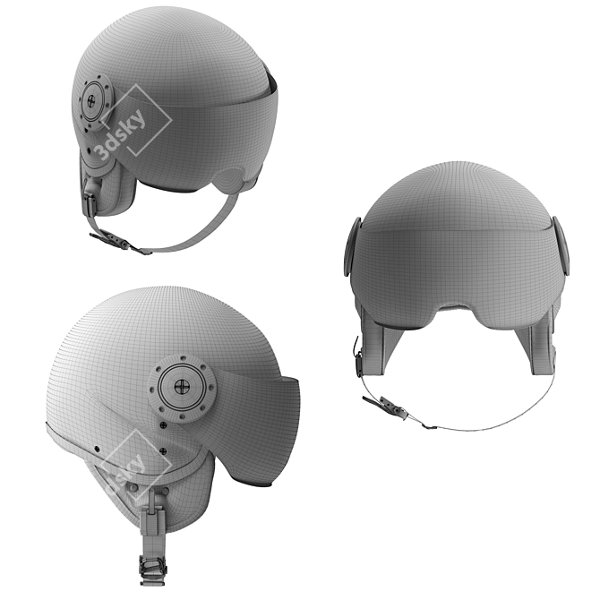 Yema Motorcycle Helmet 3D model image 4