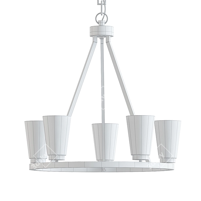 Elegant Calhoun Chandelier 3D model image 2