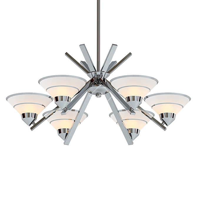 Refraction 6-Light Chandelier 3D model image 1