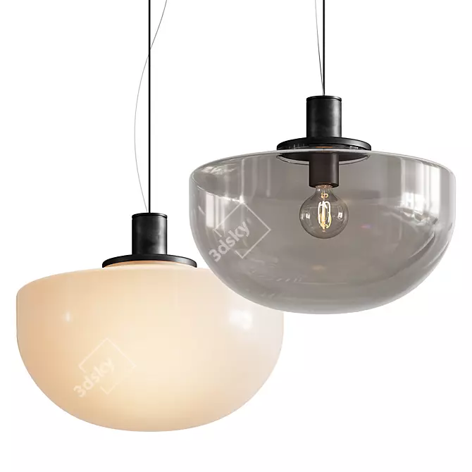 Elegant Bank Pendant Lamp 3D model image 2