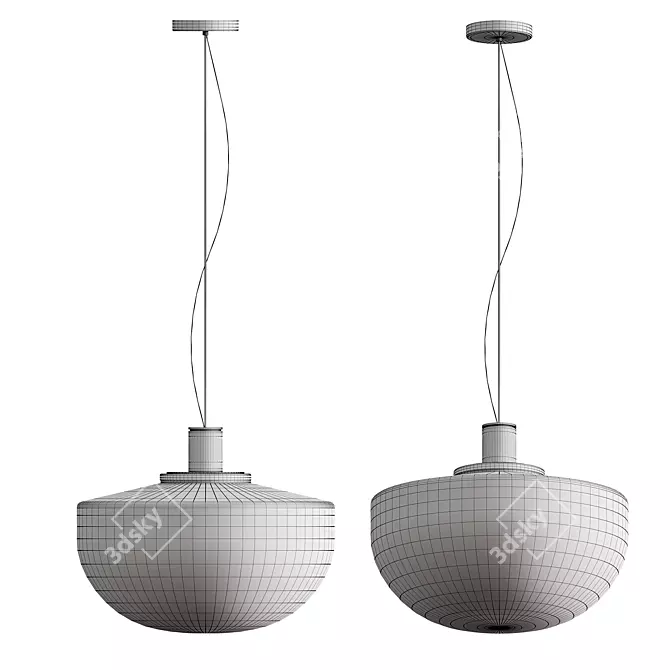 Elegant Bank Pendant Lamp 3D model image 4