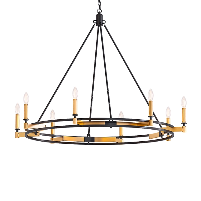 Elegant Talia 8-Light Chandelier 3D model image 1