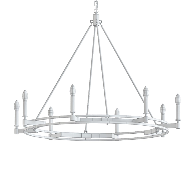 Elegant Talia 8-Light Chandelier 3D model image 2