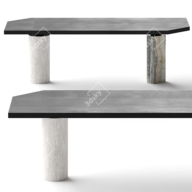 Elegant Jupiter Dining Table 3D model image 1