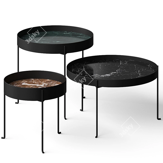 Salvatori Pietra Coffee Table: Sleek and Sophisticated 3D model image 1