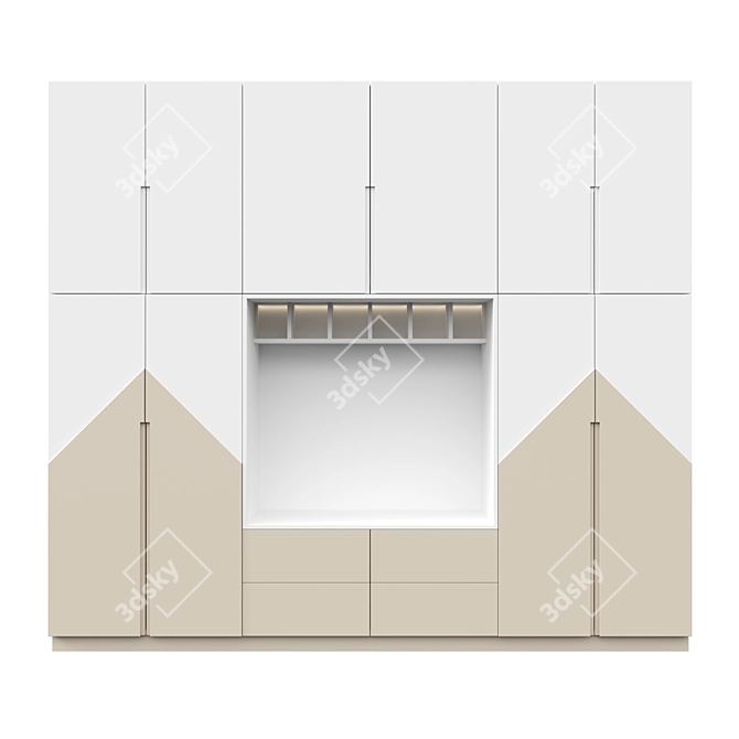 Efficient Vertical Storage Solution 3D model image 1