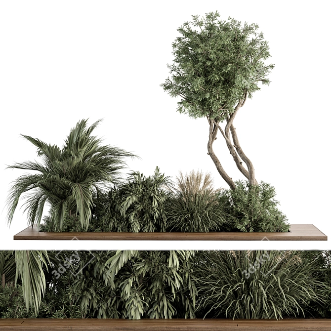 Evergreen Oasis - Outdoor Garden Set 3D model image 1
