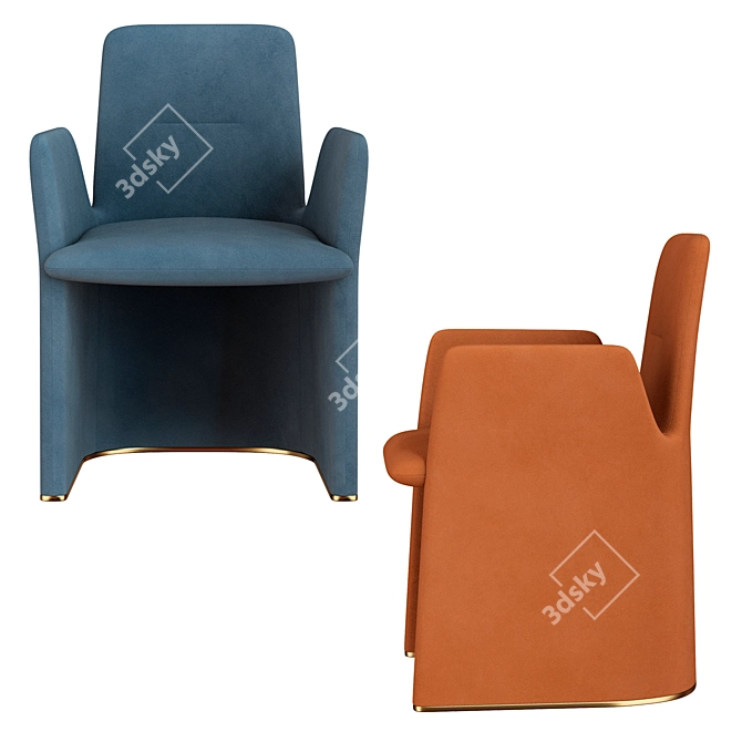 Elegant Poliform Guest Armchair 3D model image 3