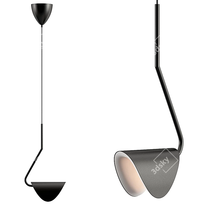 Modern Metal Pendant Lamp "Veska 3D model image 1