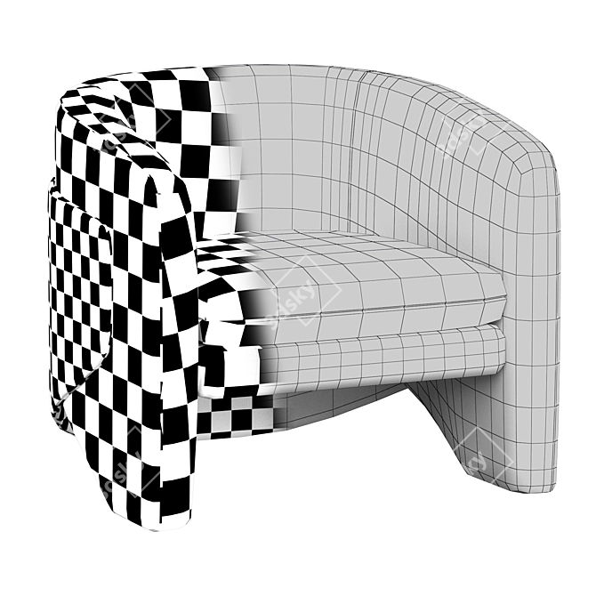 Westelm Thea Chair: Elegant and Comfy 3D model image 5