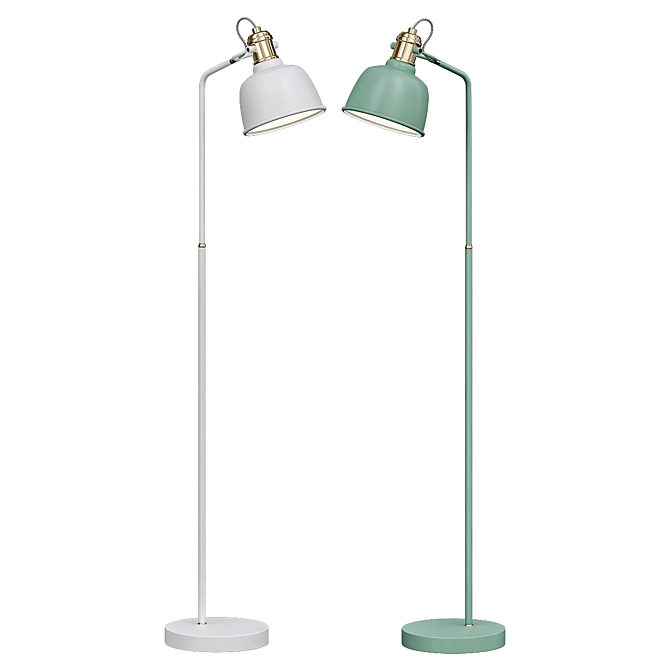 Modern Industrial Loft Floor Lamp 3D model image 1