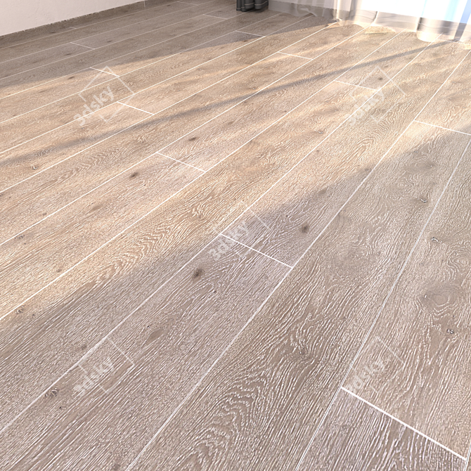 Vintage Parquet Floor: HD Textured, CORA Collection 3D model image 1