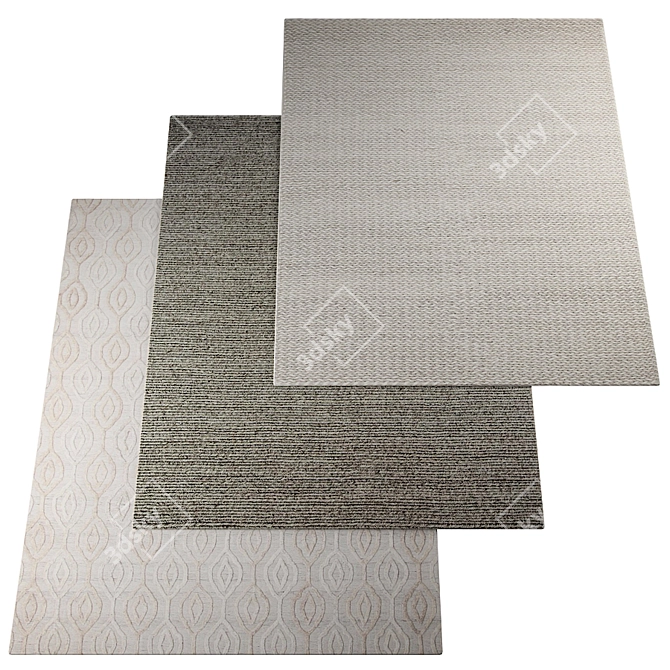 Elegant Weave Rug - 250x300cm 3D model image 1