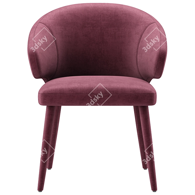 Elegant Cardinale Dining Chair: High-Quality, Textured, and Versatile 3D model image 2