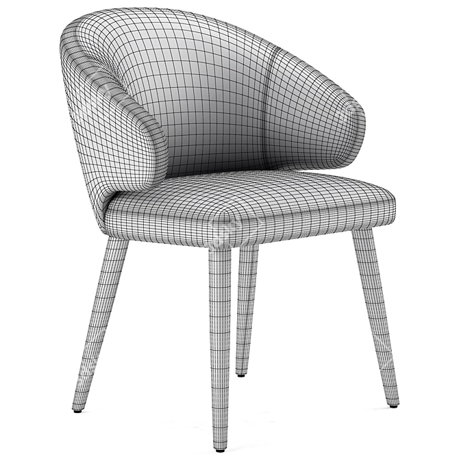 Elegant Cardinale Dining Chair: High-Quality, Textured, and Versatile 3D model image 7