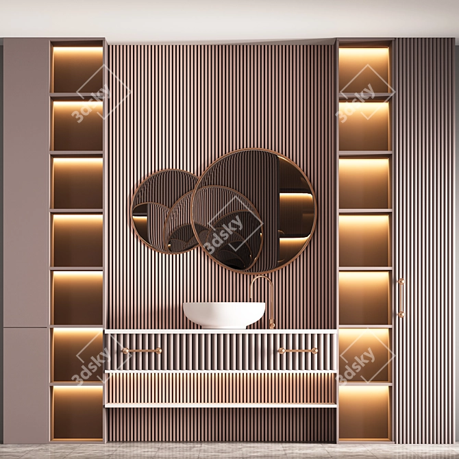 2015 Bathroom Furniture Set 3D model image 1