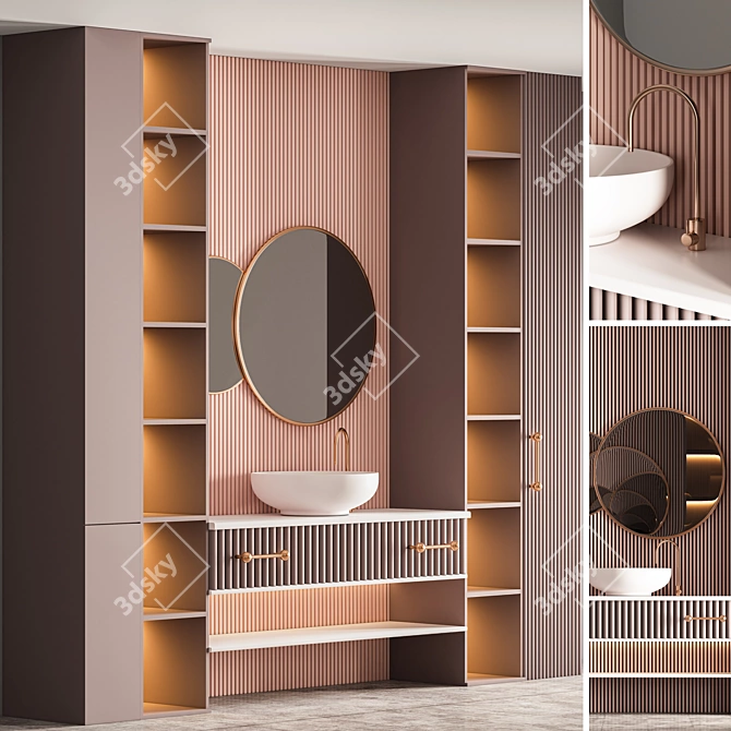2015 Bathroom Furniture Set 3D model image 2