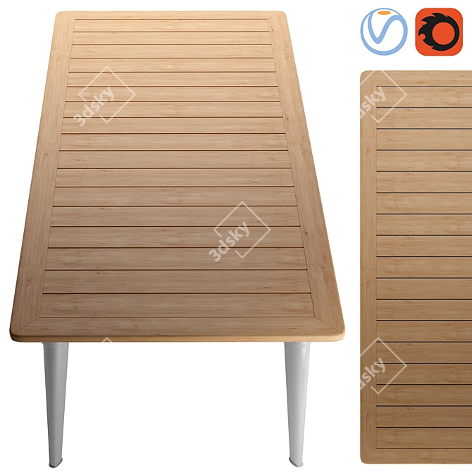 Modern Retro Terrace Table 3D model image 4