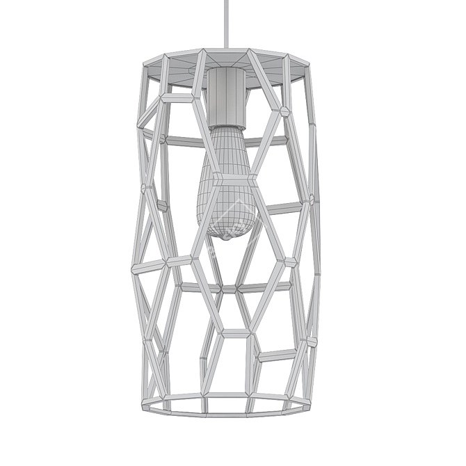 Modern Wire Pendant Light 3D model image 2