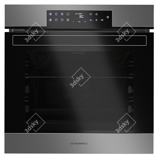 Maunfeld Kitchen Appliance Set 2: Induction Cooktop, Oven, Microwave, Hood, Fridge 3D model image 3