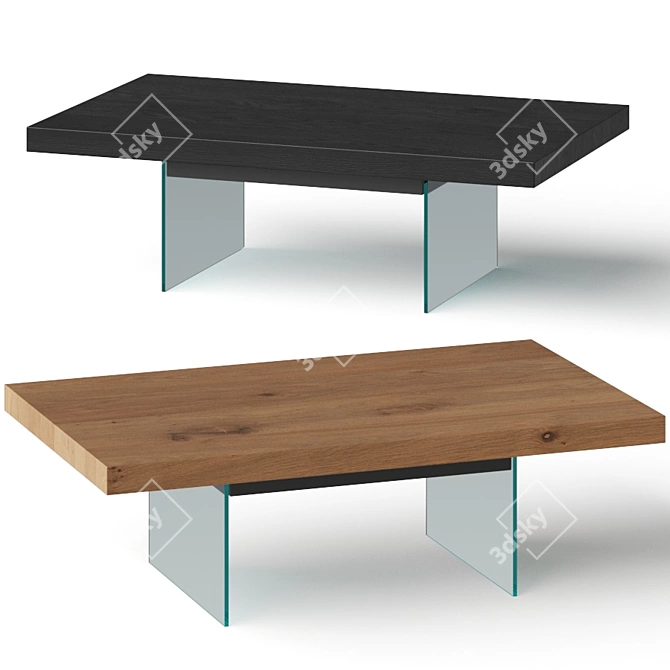 Sleek Lugano Coffee Table 3D model image 1