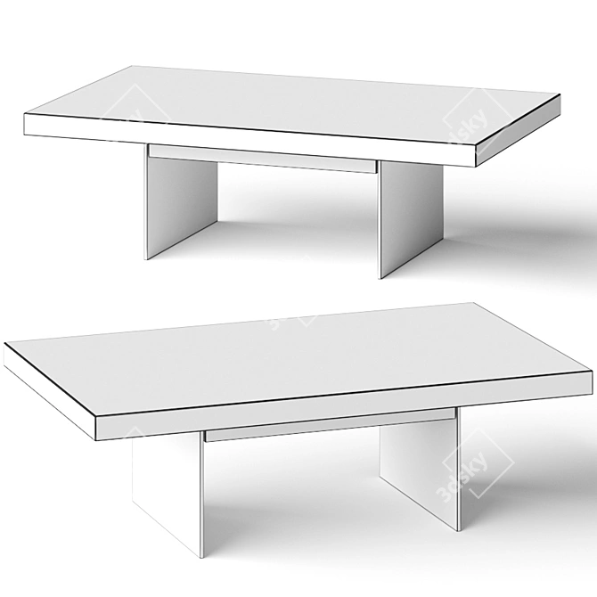 Sleek Lugano Coffee Table 3D model image 2