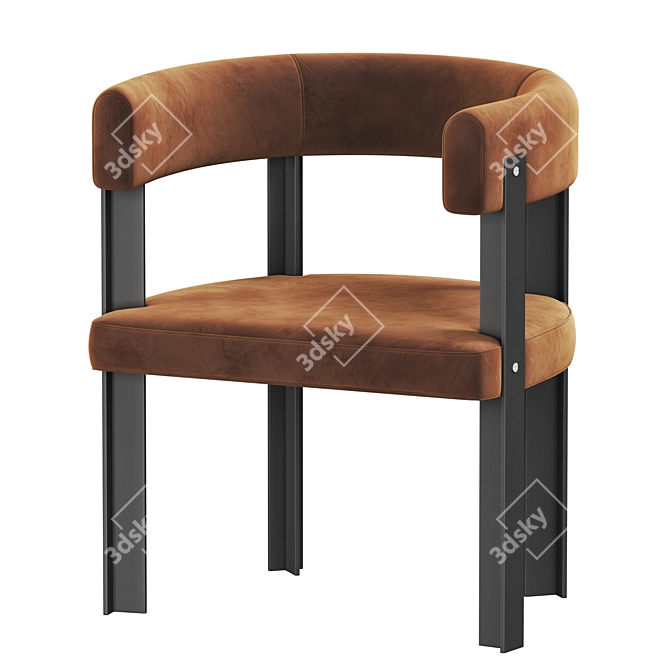 Elegant Baxter T Chair 3D model image 3