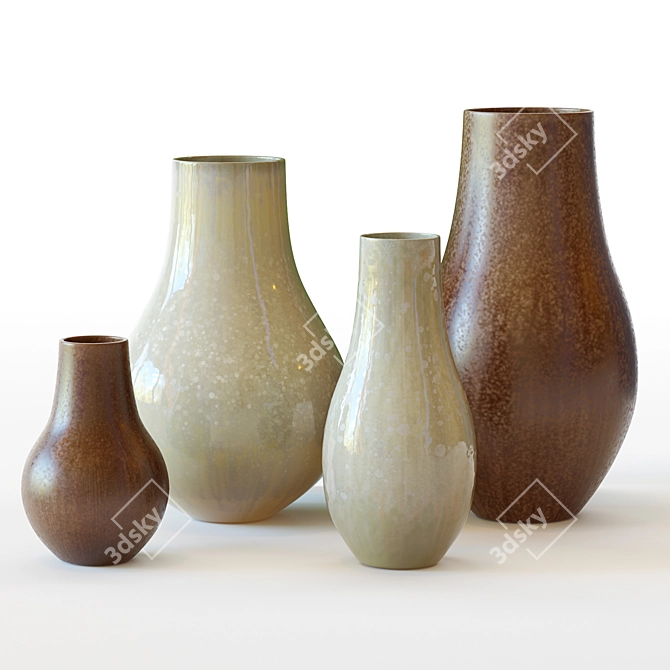 Reactive Glaze Large Floor Vases - West Elm 3D model image 8