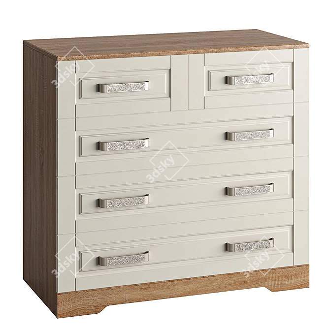 Elegant Provence Chest of Drawers 3D model image 1