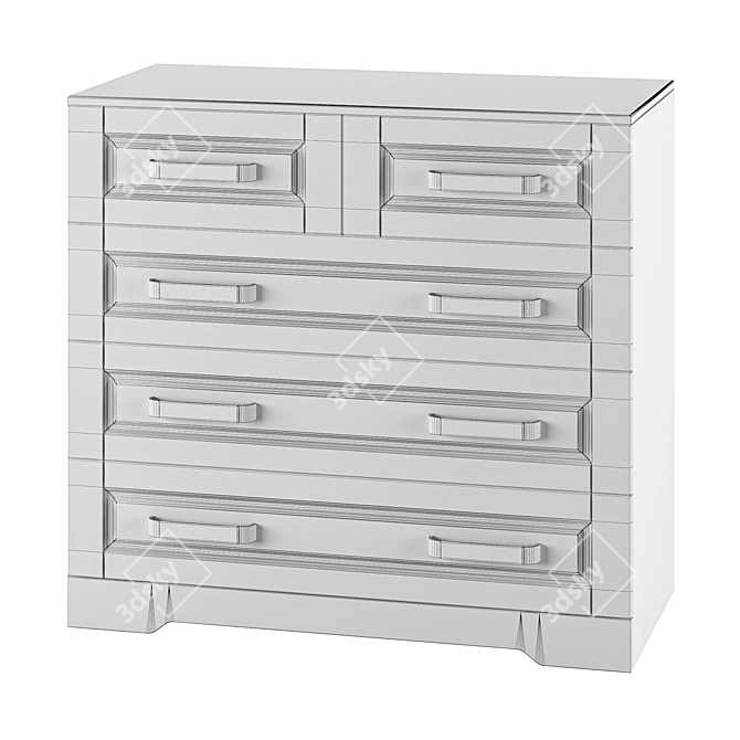 Elegant Provence Chest of Drawers 3D model image 3