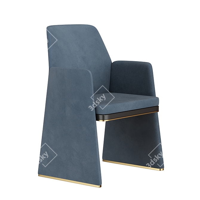 Sleek Anthony Dining Chair: Stylish, Versatile, and Comfortable 3D model image 2