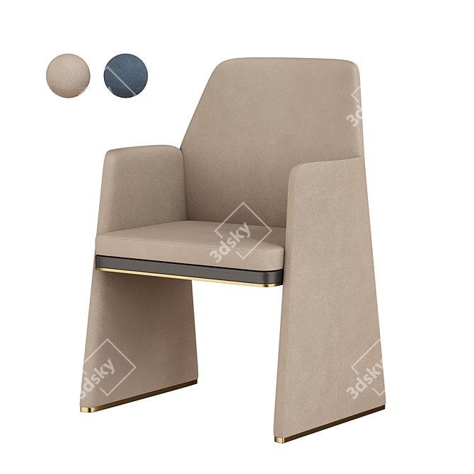 Sleek Anthony Dining Chair: Stylish, Versatile, and Comfortable 3D model image 6