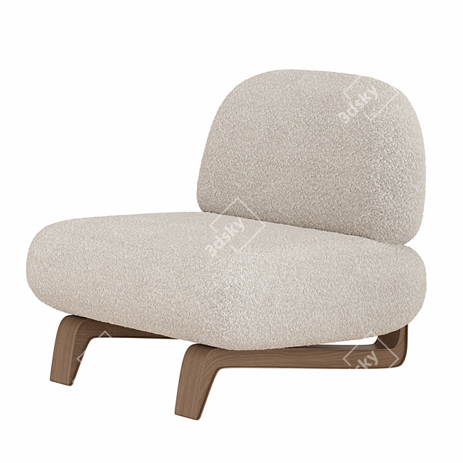 Elegant Vao Armchair by Paolo 3D model image 1