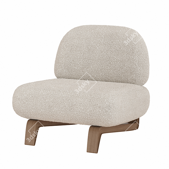 Elegant Vao Armchair by Paolo 3D model image 2