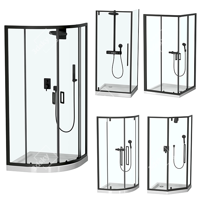 RGW Shower Enclosures: Stylish and Versatile 3D model image 1