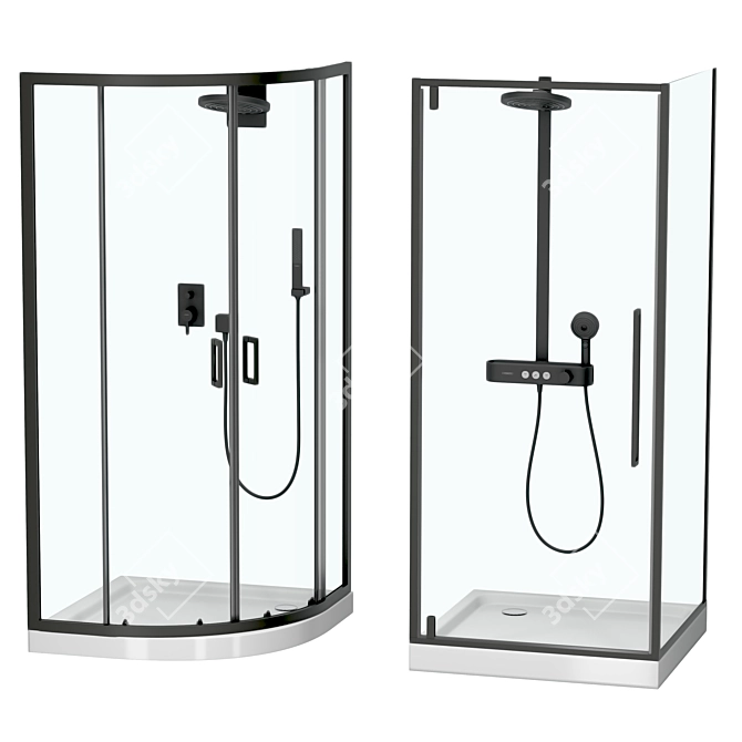 RGW Shower Enclosures: Stylish and Versatile 3D model image 2