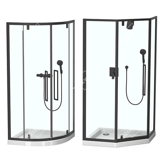 RGW Shower Enclosures: Stylish and Versatile 3D model image 3