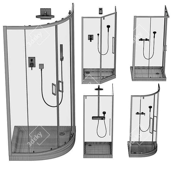 RGW Shower Enclosures: Stylish and Versatile 3D model image 5