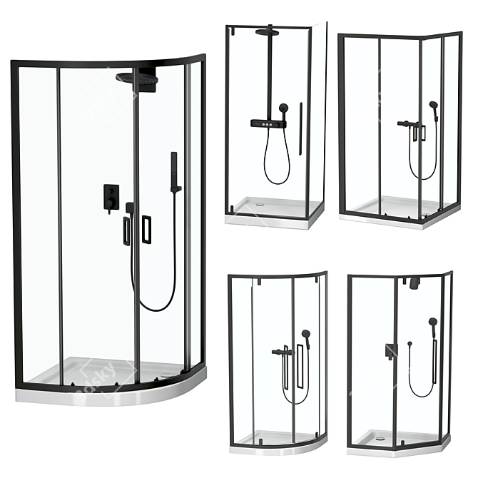 RGW Shower Enclosures: Stylish and Versatile 3D model image 6