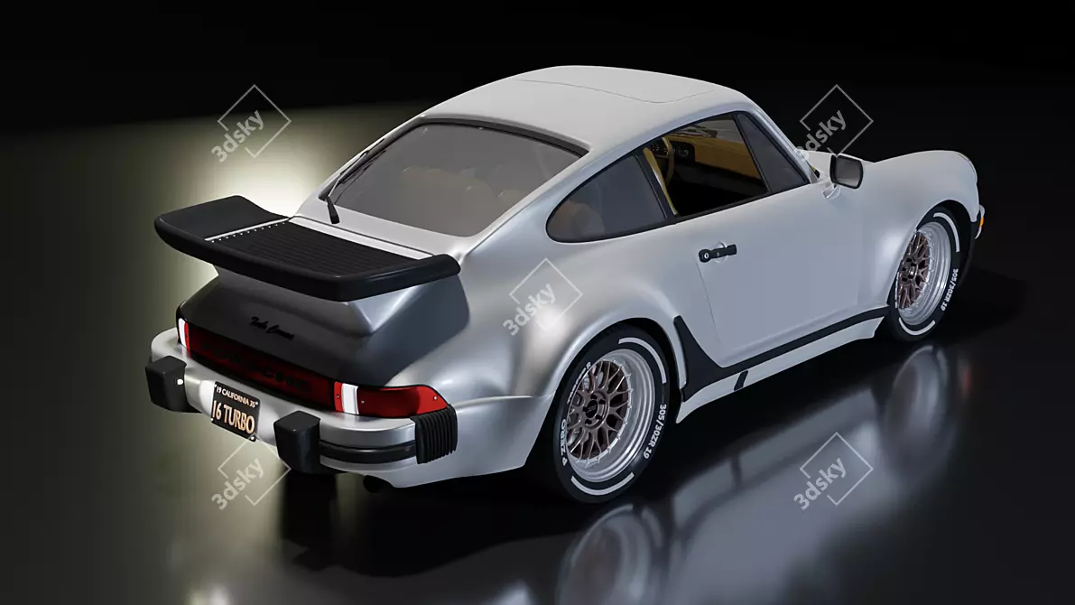 Vintage Porsche 964 3D Model 3D model image 2