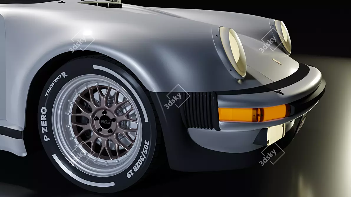 Vintage Porsche 964 3D Model 3D model image 3
