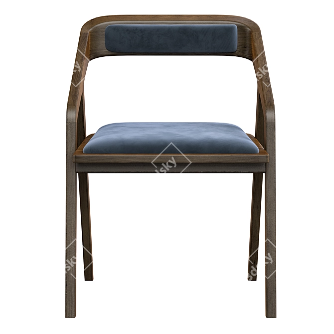 Sleek Katakana Dining Chair 3D model image 3