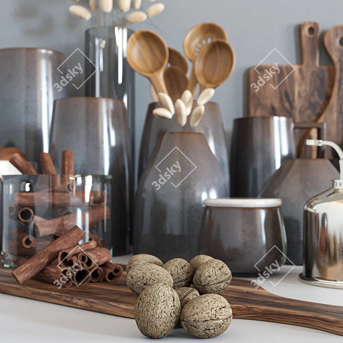 Versatile Kitchen Accessories Set 3D model image 3