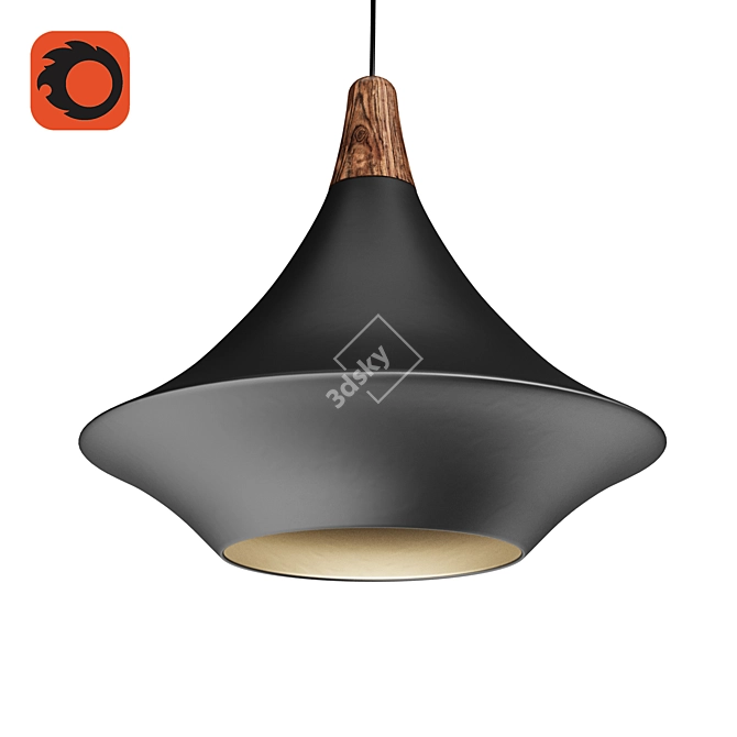 Modern Korean-inspired Luminaire: Top Harmony 3D model image 1